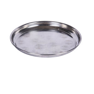 Plateau de service rond en acier inoxydable durable Conception élégante Construction légère pour cafés Hôtels Restaurants Cuisines - Product Image 1