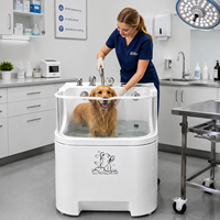 Station de lavage pour chiens ergonomique en verre et acrylique, station de lavage pour chiens par hydrothérapie pour la vente en gros B2B