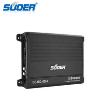 Pour Suoer CE-80.4D-E 190*150*55mm Mini taille 4 canaux classe D amplificateur large plage de fréquences pour l'audio de voiture