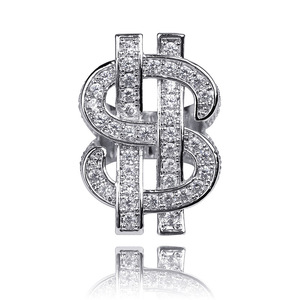 Nuevo Anillo de Dólar Chapado <span class=keywords><strong>en</strong></span> Oro con Circonitas Estilo Hip-hop, para Boda, a la Moda, para Hombres y Mujeres, Venta al por Mayor - Product Image 3