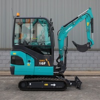 Mini-excavatrice la plus petite 1,78t Sunward SWE17F sur chenilles en caoutchouc, mini-pelleuse, outil de terrassement et de creusement
