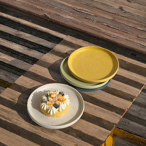 Assiette en porcelaine de qualité alimentaire, style nordique, motif éclaboussures d'encre, personnalisable avec logo, assiette à steak rétro en céramique, assiette à dessert et à gâteau - Product Image 3