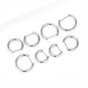 Boucles d'oreilles en forme de D sans couture en alliage de titane ASTM F136 G23, soin après-piercing, <span class=keywords><strong>boucle</strong></span> droite, piercing du <span class=keywords><strong>cartilage</strong></span> - Product Image 2