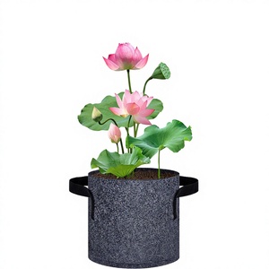 Lot <span class=keywords><strong>de</strong></span> 12 sacs <span class=keywords><strong>de</strong></span> culture en feutre <span class=keywords><strong>pour</strong></span> plantes aquatiques, réutilisables, respirants et portables, avec poignées, <span class=keywords><strong>pour</strong></span> plantes <span class=keywords><strong>de</strong></span> bataille et nénuphars - Product Image 3