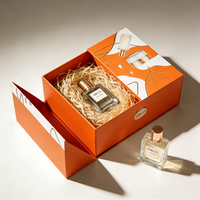 Maßgefertigte Handgemachte Doppeltürige Starre Papier-Geschenkbox für Parfüm und Kerzen mit Individuellem Logodruck