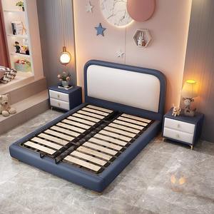 <span class=keywords><strong>Lit</strong></span> simple pour garçon, luxe léger, tendance sur internet, en cuir moderne, simple, <span class=keywords><strong>lit</strong></span> bébé, tissu technologique, <span class=keywords><strong>lit</strong></span> de <span class=keywords><strong>rangement</strong></span> de 1,5 m - Product Image 3