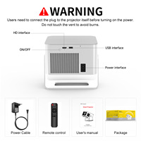 Projecteur LED intelligent portable HY350MAX à mise au point automatique, prise en charge 1080P 8K, Android 14, WiFi 6, BT 5.4, 2+16 Go, haut-parleurs intégrés, pour la maison