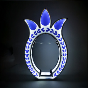 Led Pineapple Wine Rack Round Tropical Party Decor With <b>Lighted</b> Display For Bar Or Nightclub Use - Product Image 1