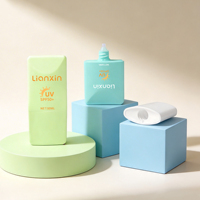 Flacon de lotion solaire ovale vert en PE de haute qualité 30ml 50ml, écologique, recyclable, durable, pour fond de teint liquide isolant