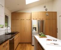 Meubles de cuisine modernes en bois avec panier coulissant pour garde-manger, unité de rangement, ensemble de meubles de cuisine modulaires en placage de bois avec îlot