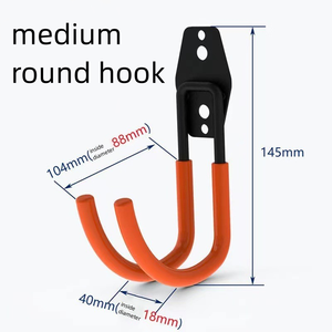 Orange Garage Heavy-Duty Iron Safety <strong>Tool</strong> <strong>Hook</strong> Set Wall Mount Hanger Bicycle Rack Ladders-Furniture Legs Heavy Industry Use - Product Image 6