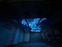 Produit innovant Éclairage cinétique DMX512 Treuil à lumière cinétique dmx Écran de levage à LED Écran d'affichage flexible à LED