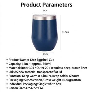 Bouteille d'eau isotherme créative en forme d'œuf avec logo personnalisé, en acier inoxydable, thermos portable pour les voyages, les sports et les activités de plein air - Product Image 2