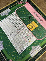 Tapis de Mahjong Américain Thème Golf de Luxe en Néoprène avec Sac de Transport, Antidérapant, Durable, Design Vert – Idéal pour Cadeaux et Joueurs