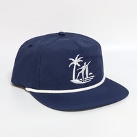 Casquette en tissu nid d'abeille léger en nylon avec logo brodé personnalisé, séchage rapide, non structurée, casquette imperméable, casquette de surf