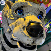Sculpture d'animal géante en fibre de verre personnalisée de haute qualité, statue de dessin animé festive, résistante à l'eau et aux UV, pour centres commerciaux et événements festifs