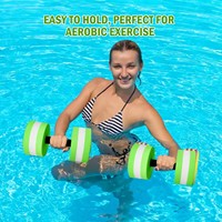 Lot de 2 haltères aquatiques Résistance à l'eau Poids de l'eau Aérobic aquatique Haute densité EVA-Foam Pool Fitness