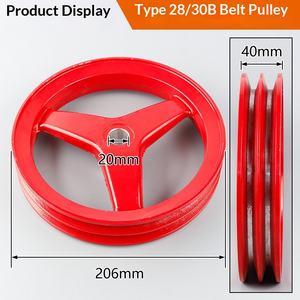 Poulie de pompe Tropepunching, accessoires pour pompe à plongeur <span class=keywords><strong>triplex</strong></span>, double entraînement B, courroie triangulaire, aluminium massif, 2 kg, fabriqué en Chine - Product Image 5