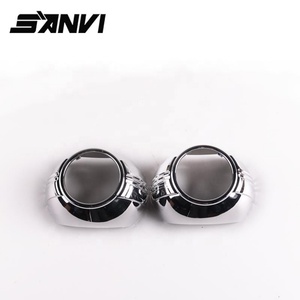 SANVI Latest LED Projector Lens Cover 3.0 Inches Auto Parts LED Headlight Chrome Cover Shrouds - Product Image 3