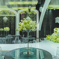 Lustre LED de luxe, luminaire suspendu romantique en cristal pour la décoration de mariage, hall d'hôtel et salle de banquet, solutions clés en main