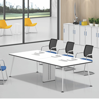 Bureau de travail modulaire moderne, structure en acier, connecteur en aluminium moulé sous pression, table de réunion exécutive