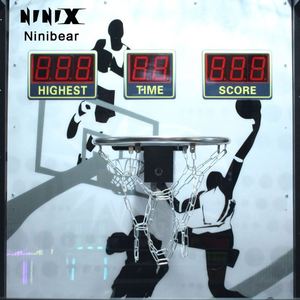 Indoor Sports Arcade Game Machine Coin Operated Basketball Shooting Simulator with Hoop for Children Aged 6+ Years for Home Use - Product Image 2