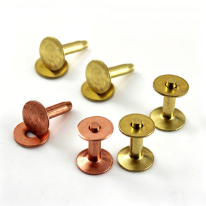 Remache de cobre de alta calidad para cuero de 1/2 pulgada, remache para equipaje y pasador biselado, con sujeción permanente. - Product Image 1