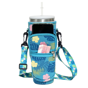 Tas Selempang Portabel Anti Air Berinsulasi Neoprene untuk Ponsel, Tumbler, Botol Air, Dilengkapi Tali Bahu - Product Image 6