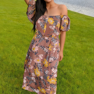 فستان صيفي نسائي مخصص 100% كتان، فضفاض وكبير الحجم، مريح وقابل للتنفس، بأكمام قصيرة، مناسب للحفلات والشاطئ - Product Image 3