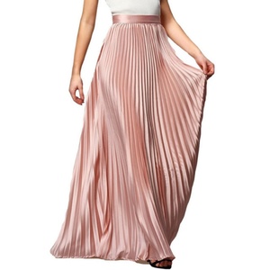 Xiuyu กระโปรงคลุมเข่าสำหรับผู้หญิงกระโปรงสั้นมีจีบสำหรับผู้หญิงกระโปรงสั้นเอวสูงสีชมพูออกแบบได้ตามต้องการ - Product Image 1