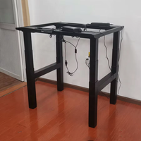 Cadre de bureau assis-debout réglable en hauteur à quatre moteurs, base de bureau ergonomique robuste en métal à 3 niveaux pour le bureau à domicile