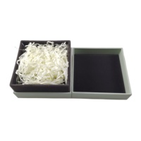 Boîte à bijoux carrée rigide vert clair personnalisée, boîte cadeau en carton recyclable pour collier, bracelet, boucles d'oreilles