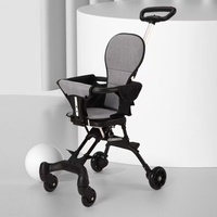 Nouvelle arrivée Poussette enfant légère pliante en acier inoxydable à une touche