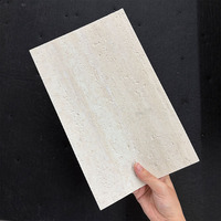 Panneaux muraux en pierre flexible 20*30cm, aspect travertin, revêtement mural en pierre naturelle pour la décoration des bâtiments