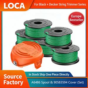 Cabezal de Repuesto para Desbrozadora A6486, Bobina de Hilo de Nylon Redondo de 2.0mm, Verde, 20FT/6.1M, Compatible con BLACK DECKER GL9035-QS GL8033-QS STC5433 - Product Image 3