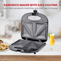Machine à sandwich fixe personnalisée à 2 tranches Surface de cuisson antiadhésive Mini grille-pain Presse à gaufres Grill Machine avec la meilleure qualité