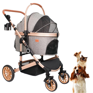 Đa Chức Năng 4-Bánh Xe Có Thể Gập Lại Xe Đẩy Thú Cưng Xách Tay Tàu Sân Bay Cho Nhỏ/Vừa Chó Mèo 50lbs Có Thể Tháo Rời Xe Chỗ Lưu Trữ - Product Image 1