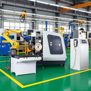 Machine <span class=keywords><strong>de</strong></span> polissage <span class=keywords><strong>de</strong></span> métal à bras robotisé <span class=keywords><strong>de</strong></span> haute précision automatique pour le ponçage des plaquettes <span class=keywords><strong>de</strong></span> frein, la meulure <span class=keywords><strong>de</strong></span> bande abrasive, le finissage des coudes en acier inoxydable - Product Image 1