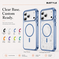 Coque de téléphone antichoc en TPU rigide et PC pour iPhone 17 18, compatible avec le chargement sans fil, gravure de logo DIY, couvercle magnétique, du fabricant d'origine