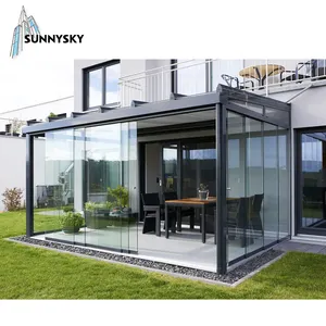 XIYATECH winter Garden Balcony Aluminum 4 season luxury veranda glass conservatory sun room house Sunroom