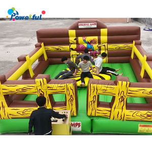Juego deportivo inflable interactivo, juego de limpieza, paseo mecánico en rueda de Diablos inflable - Product Image 6