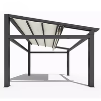 Pérgola Plegable Impermeable Personalizada de Gran Venta con Techo Retráctil de Sombreado Completo para Balcón, Terraza y Exteriores Nórdicos