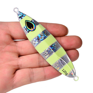WEIHE Slow <strong>Jigging</strong> Fishing Lure Metal Jig 80g 100g 120g <strong>Casting</strong> Luminous Spoon Jack Artificial Bait Sea Fishing - Product Image 5