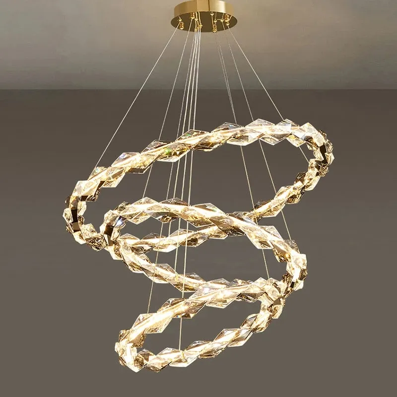 2024 Hot Sale Luxury Chandelier For Living Room Crystal LED Pendant Light