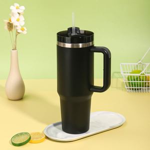 Gobelet isotherme de voyage pour voiture H2.0 avec poignée, 40 oz, couvercle, paille, antidérapant, OEM ODM, logo personnalisé - Product Image 5