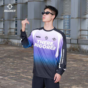 T-Shirt a Maniche Lunghe Traspirante Rigorer con Logo Personalizzato per Abbigliamento di Squadra <span class=keywords><strong>e</strong></span> Ordini di <span class=keywords><strong>Gruppo</strong></span> - Product Image 6