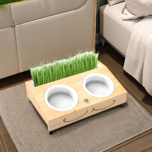 ชามและเครื่องให้อาหารสัตว์เลี้ยงทำจากพลาสติกที่ยกสูงสำหรับสุนัขทรงโค้งมนสินค้าใหม่เป็นมิตรกับสิ่งแวดล้อม - Product Image 3