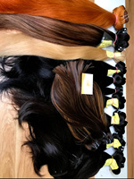Rambut Bundel Warna-warni Skin Weft 100% Virgin Natural Mewah Rambut Asli Vietnam Harga Grosir untuk Semua Pelanggan