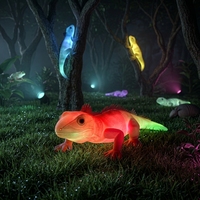 Décorations lumineuses en forme de caméléon pour éclairage simulé, utilisables pour décorer les parcs écologiques et les pelouses