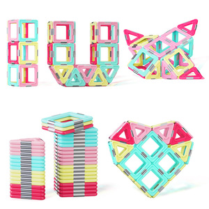 Qianman mainan STEM plastik keras, blok bangunan magnetik ditingkatkan untuk anak-anak usia lebih dari <span class=keywords><strong>3</strong></span> tahun untuk anak laki-laki perempuan 36 buah - Product Image 6